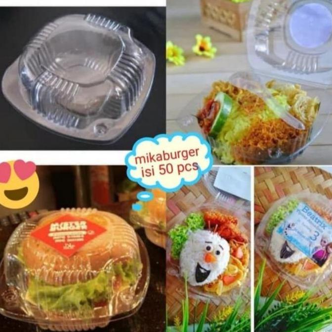 Plastik- Mika Burger / Mika Donat / Mika Hb Techno Mini Isi 50Pcs