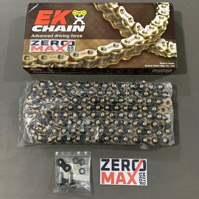 Rantai EK CHAIN JAPAN 520 SRX2 X-Ring Black Gold ZX25R ZX-25R ZX 25R