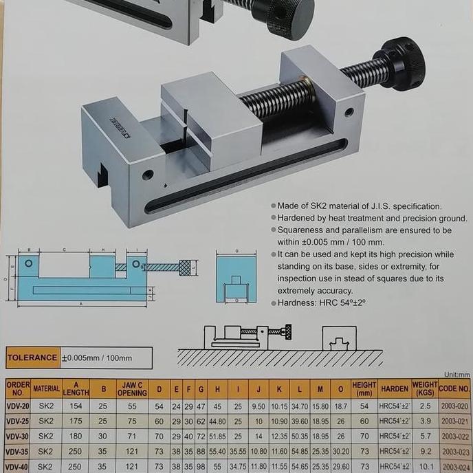vertex tool maker vise vdv 20