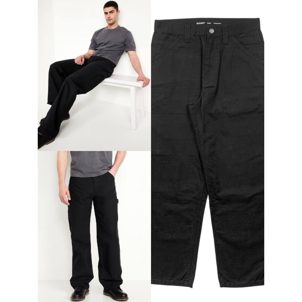 OLD NAVY CARPENTER VINTAGE BAGGY PANTS (BLACK)