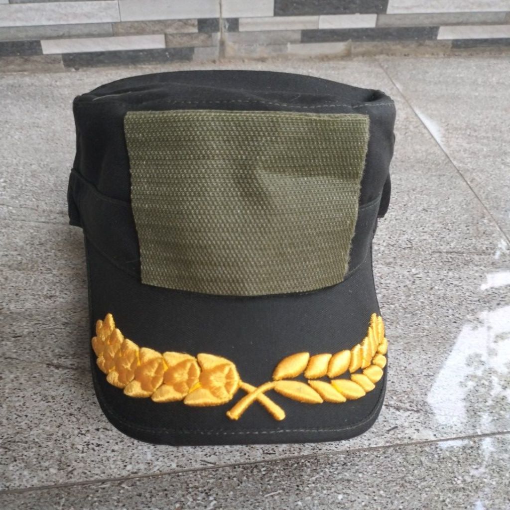 Topi pet PDH pamen TNI AD ori jatah