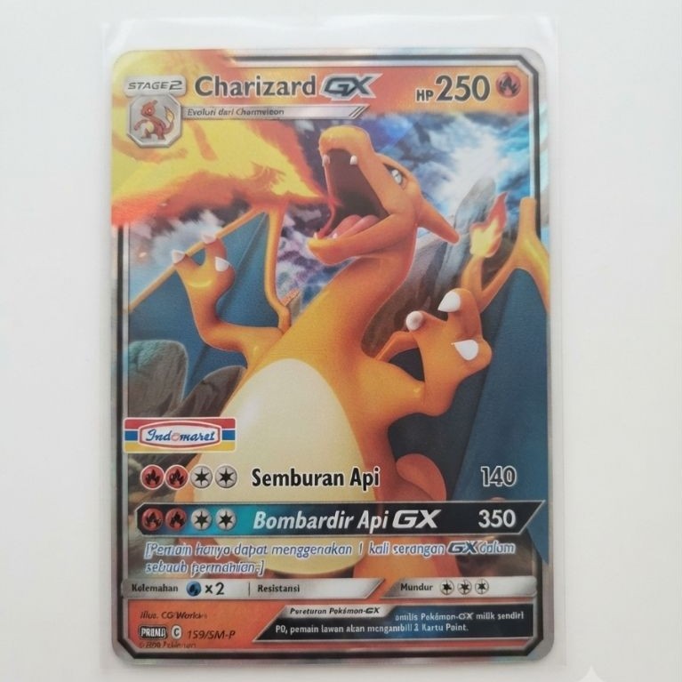 TCG Card Pokemon Charizard GX (Indomaret)