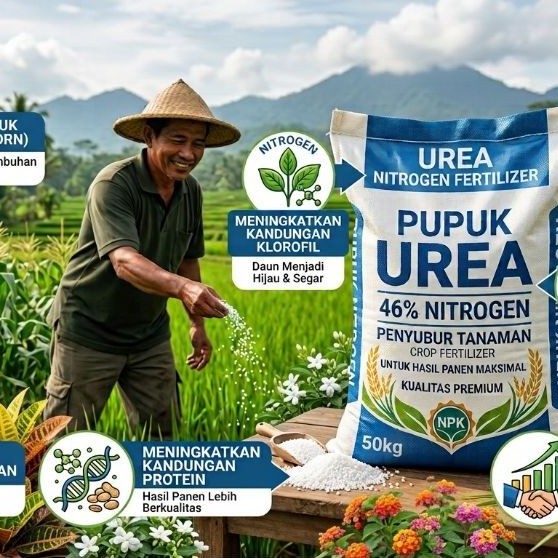 1 KG Pupuk urea repackaged, pupuk urea kemasan 1 kg
