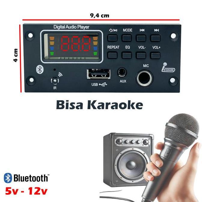 Modul MP3 Bluetooth Bisa Karaoke Pemutar MP3 Daya 5V-12V Dc