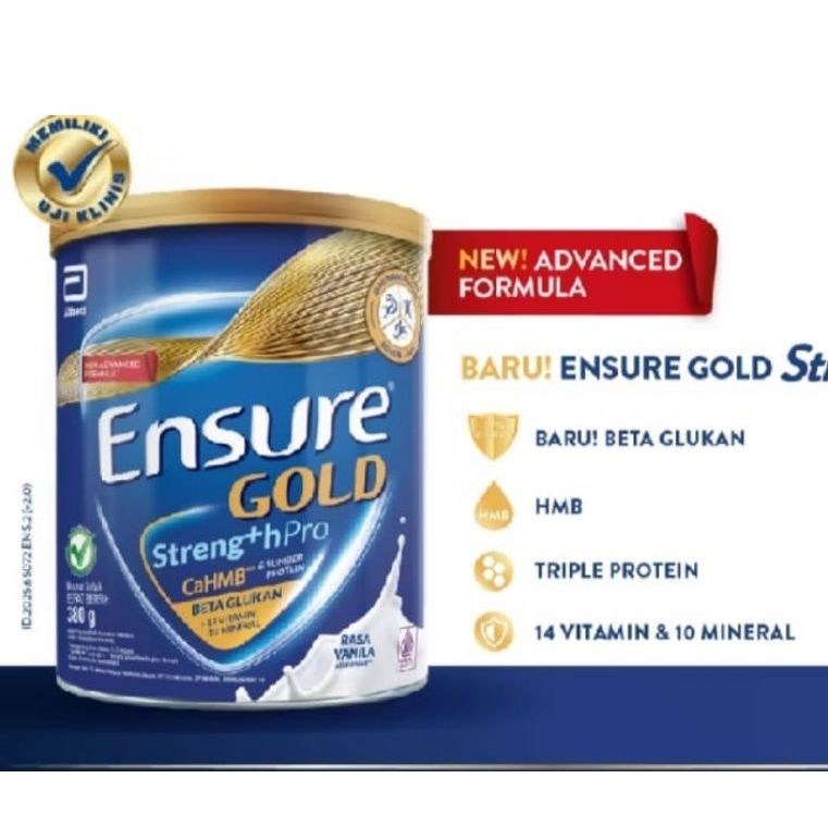 Ensure Gold Rasa Vanila 1x380g - Nutrisi Dewasa & Lansia