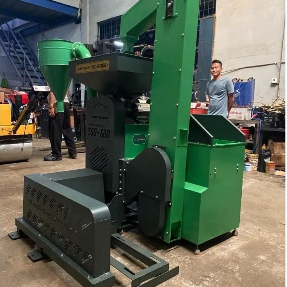 Mesin Selep Padi Giling Padi Mahkota KD 650 Pro D Set Elevator