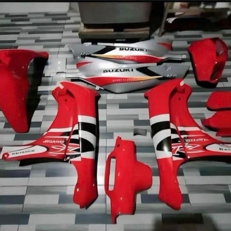 TERMURAH Cover Body Bodi halus kasar Satria R Lumba Satria R 2Tak Bokong Kotak + Stripping Fullset F
