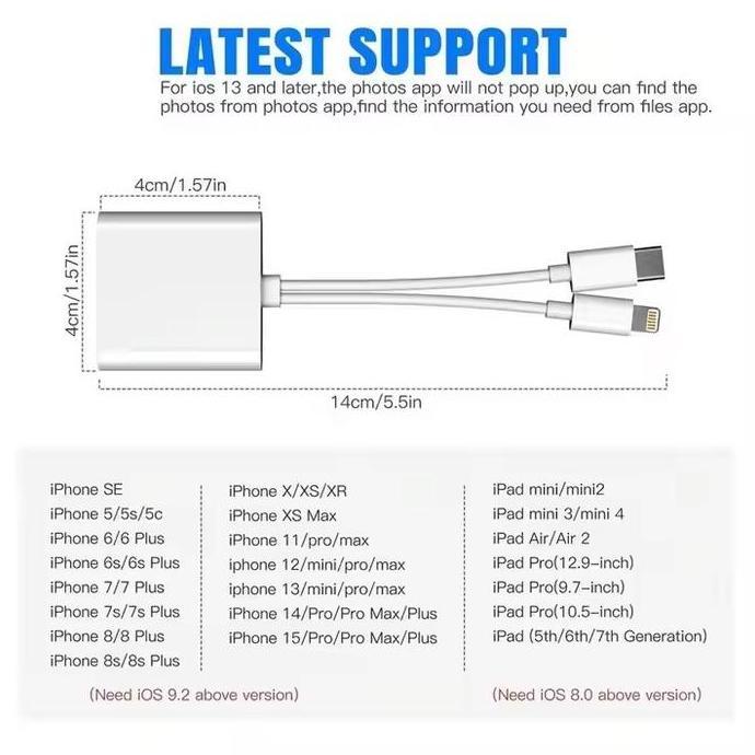 NITAWONDER455 - (JMB) CARD READER ADAPTER SD TF TYPE C LIGHTNING OTG IPHONE IPAD 2 IN 1