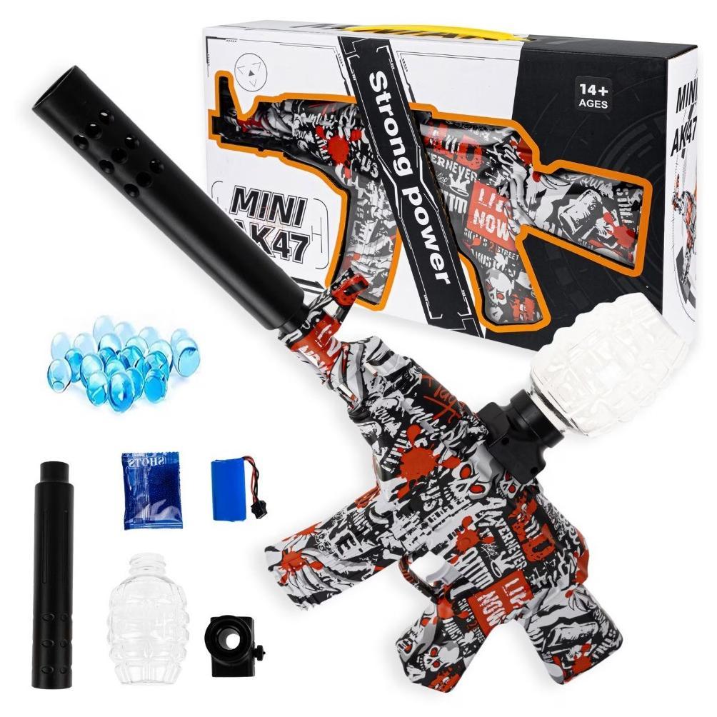 Automatic Ball Gun Electric AK477 mainan pistol peluru jelly ak477 otomatis size  mainan tembakan wa
