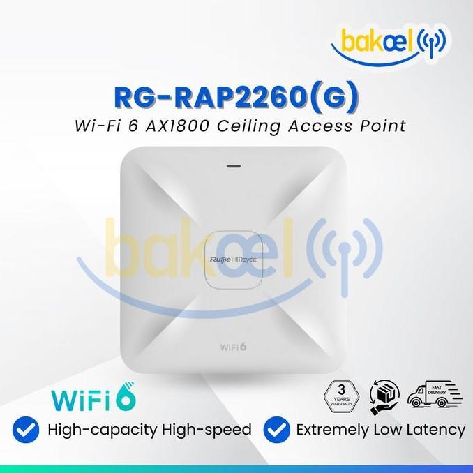 TERBARU - RUIJIE RG-RAP2260(G) Reyee WiFi 6 AX1800 PoE Ceiling Access Point RAP2260G RAP2260 G