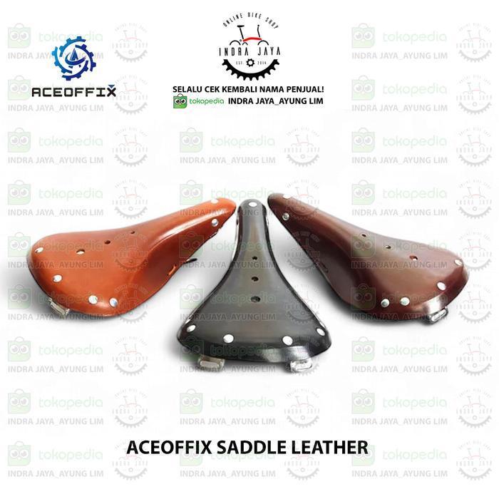 Aceoffix - Leather Bicycle Saddle Original Dan Terpercaya