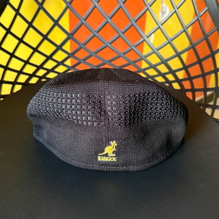 KANGOL PRELOVED - Topi Kangol Ventiar Flat Cap Hat Black