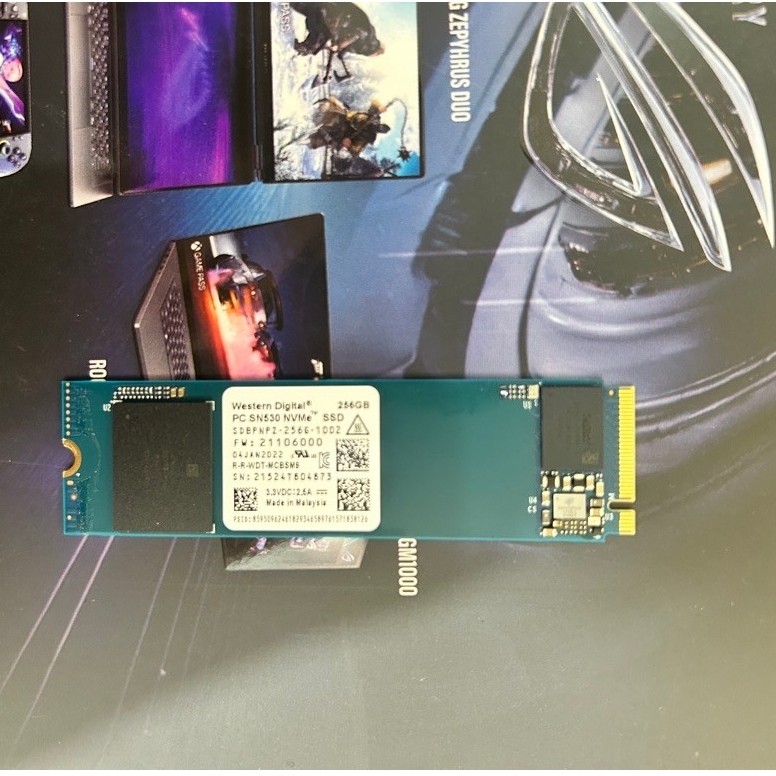 SSD m.2 nvme WD 256gb pcie gen3 98%