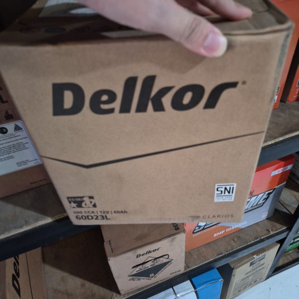 Aki Delkor 60D23L 60 Ah Mirage/Innova Bensin/Outlander