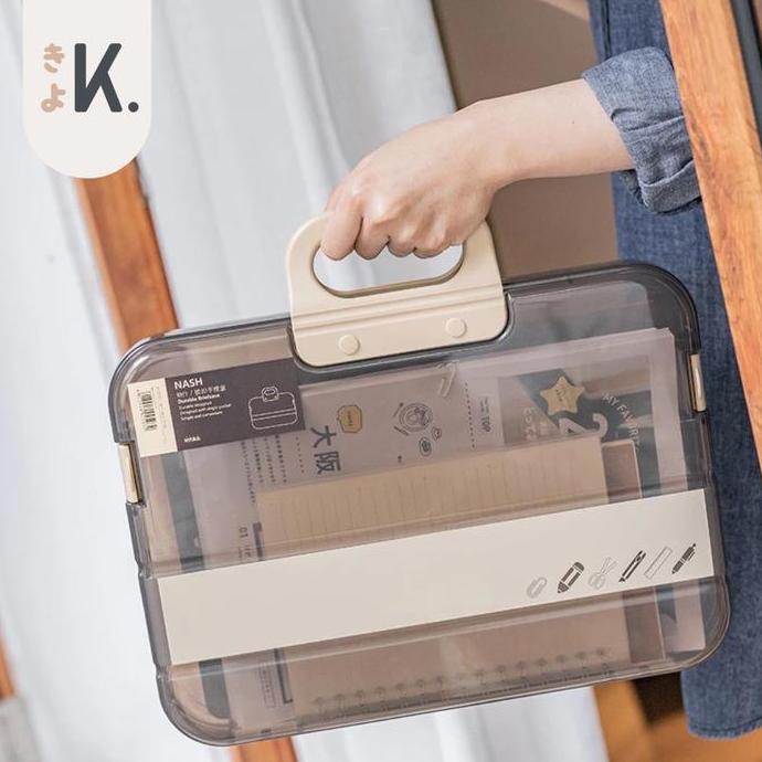 KYO Paper Organizer Box File Document Bag Hardcase Paper Folder Bag A4