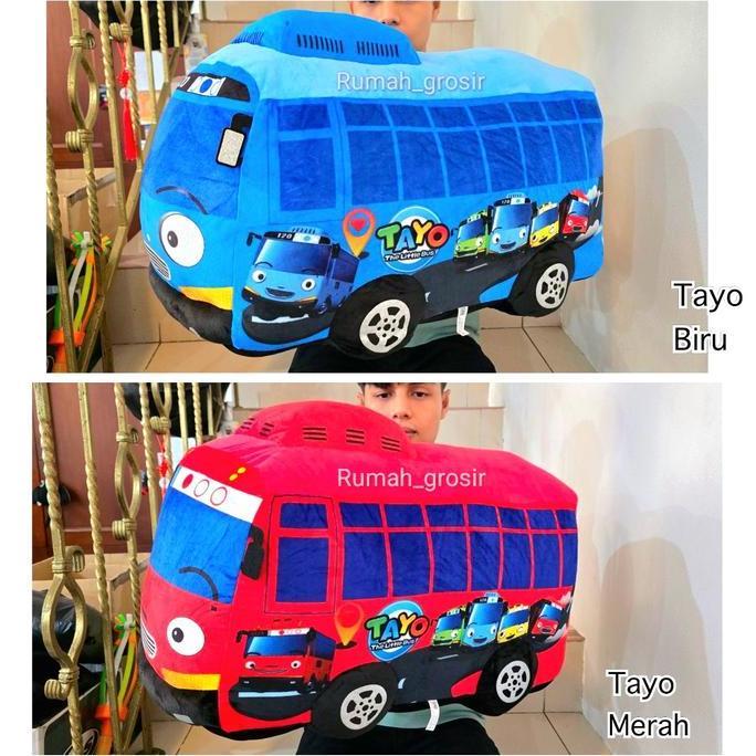 Boneka Tayo Jumbo Besar Printing Model Baru Boneka Bus Tayo Jumbo