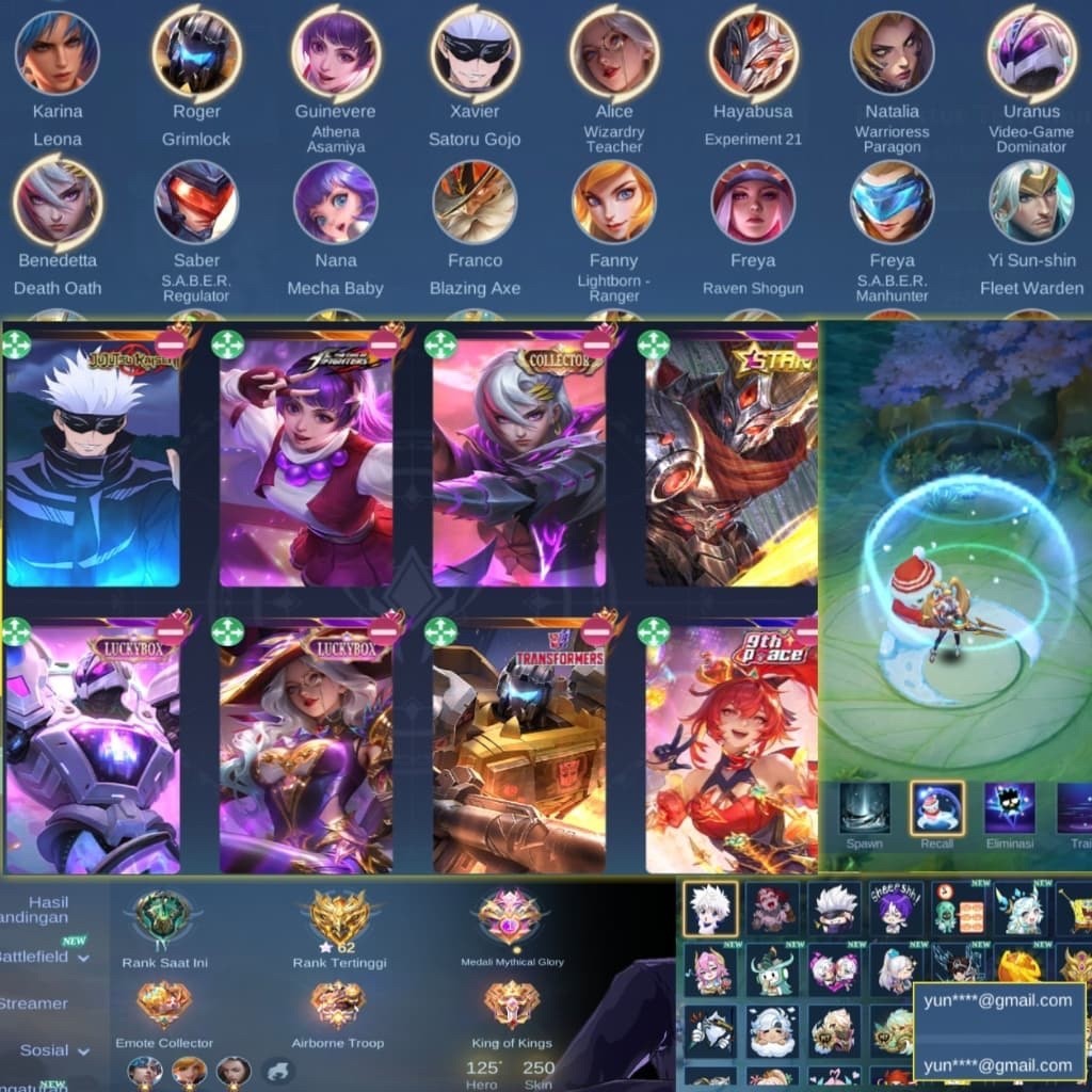 AKUN MLBB ML SULTAN GG IDAMAN