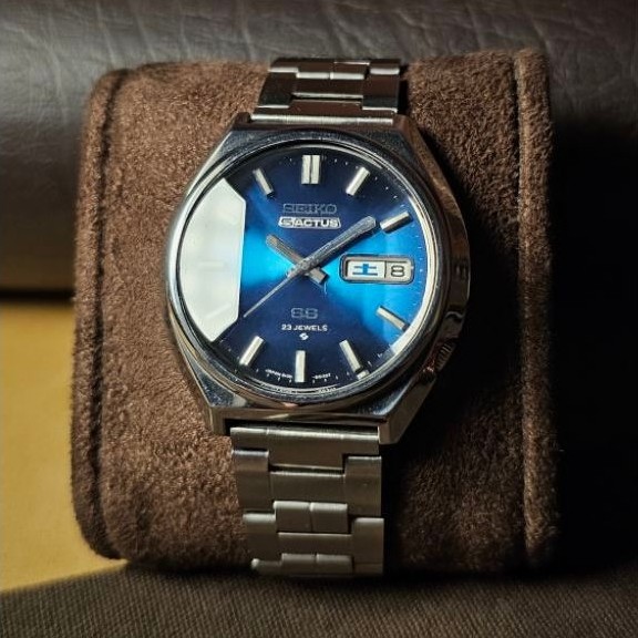 Vintage Seiko 5Actus SS Royal Blue Sunburst All Original