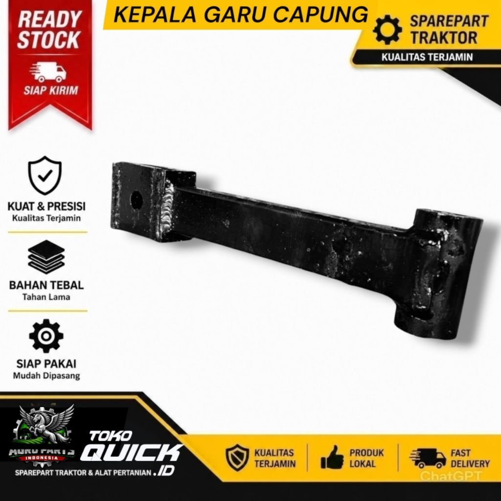 Kepala Garu Traktor Quick Impala-Capung Dudukan Garu Heavy Duty Original Bahan Besi Beton Warna Hita
