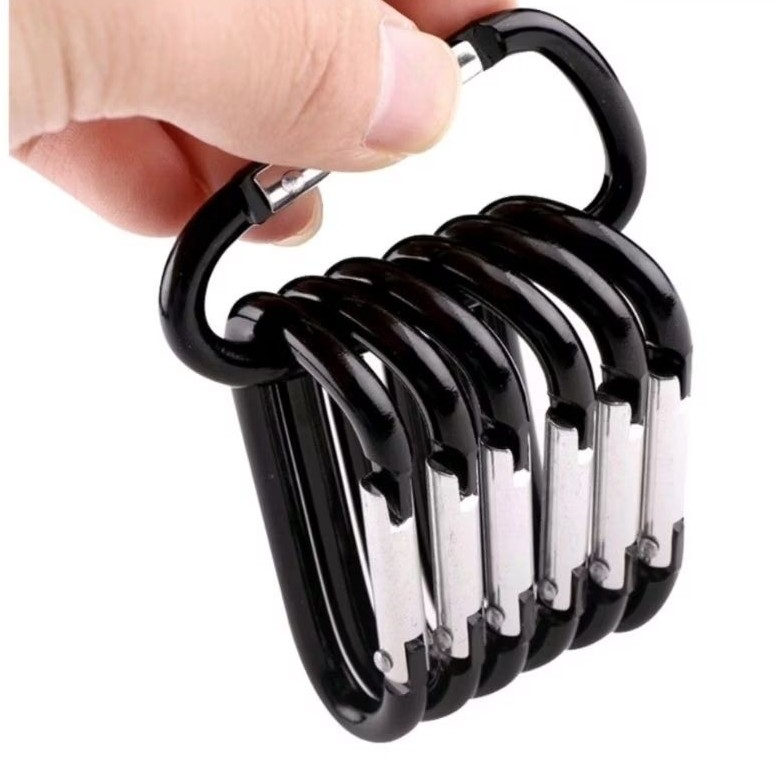 Karabiner Gantungan Kunci Carabiner Stainless Steel Mini Keychain