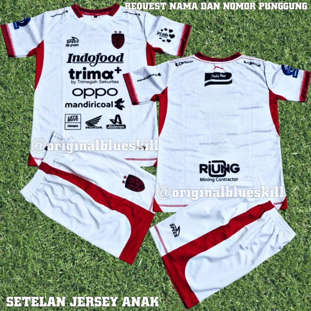 Setelan kids jer5ey bal1 yunaitid 2025/26 | setelan jersey anak bisa pesan nama dan nomor punggung s