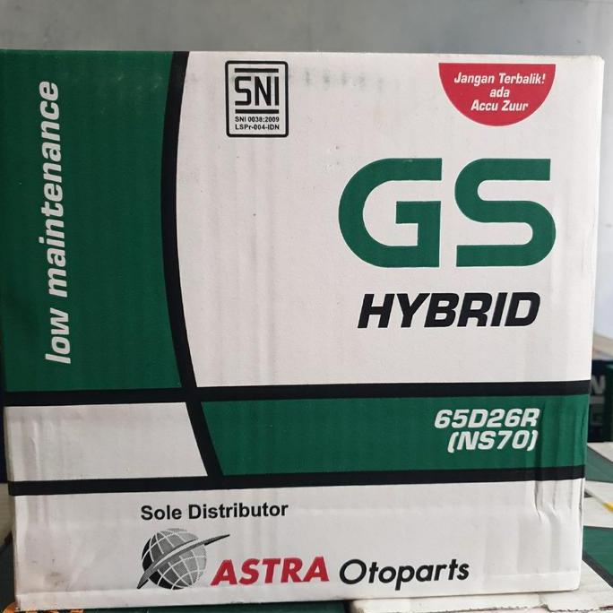 Aki GS ASTRA HYBRID NS70 65ah