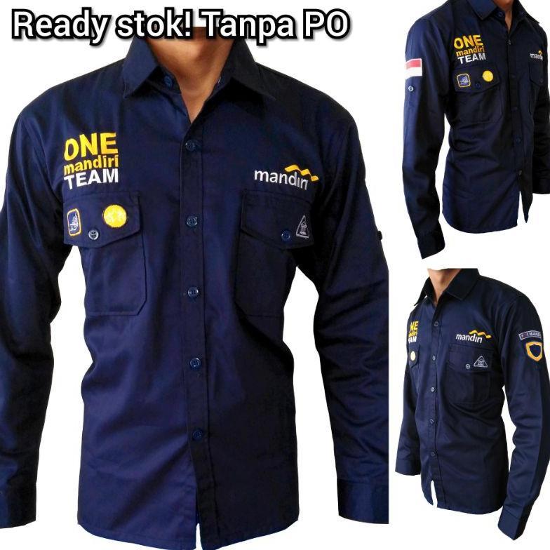 ORIGINAL SERAGAM BANK MANDIRI PDL BAJU MANDIRI BAJU ONE MANDIRI TEAM READY STOK TANPA PO
