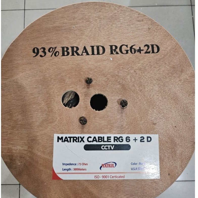 Matrix Kabel 93% Braid  RG6 - Kabel CCTV