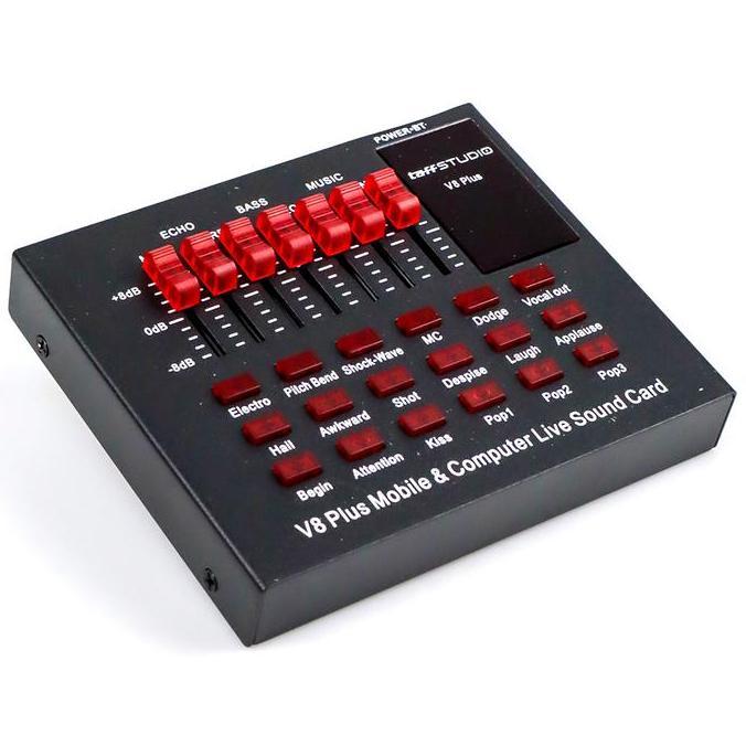 Rexcom- Taffstudio Soundcard V8S V8U V8 V8Plus Bluetooth Broadcasting Streaming Recording Karoke