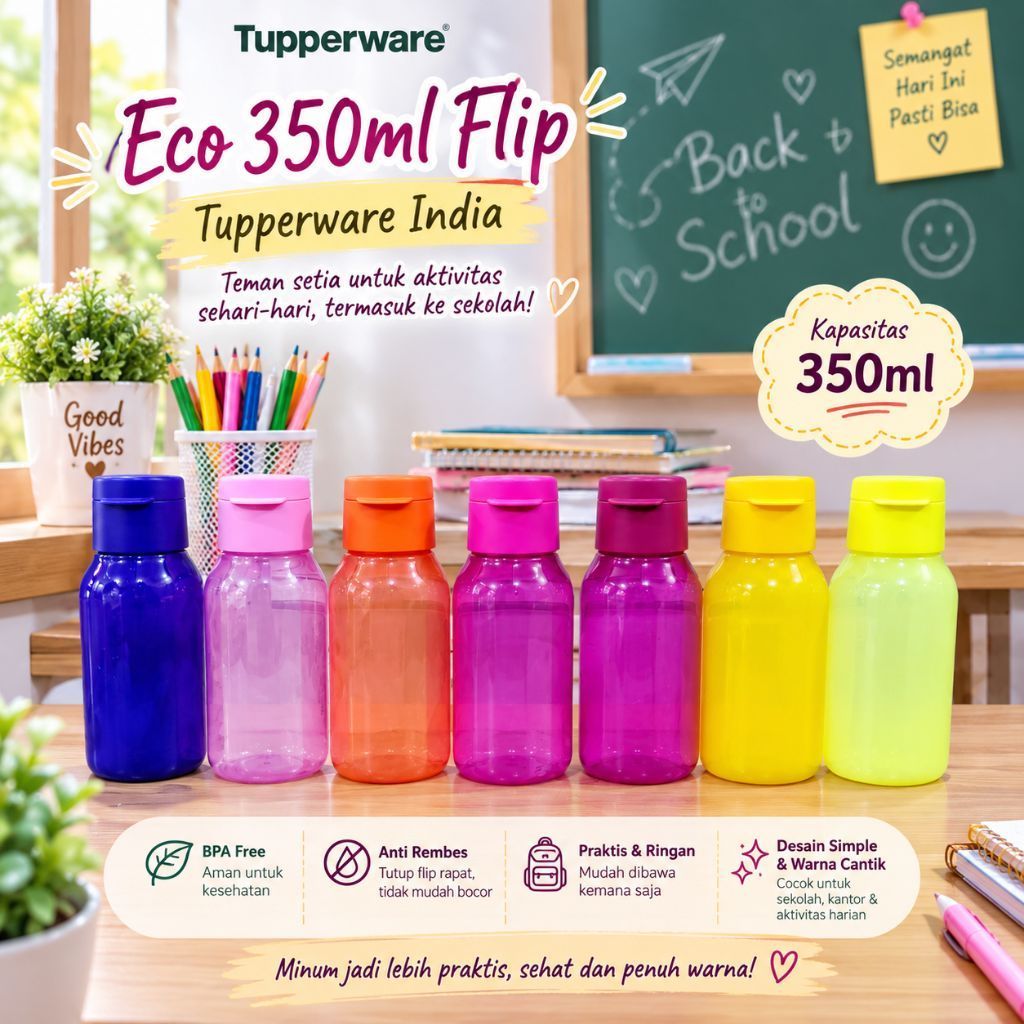 Botol Fancy 350ml Tupperware Original