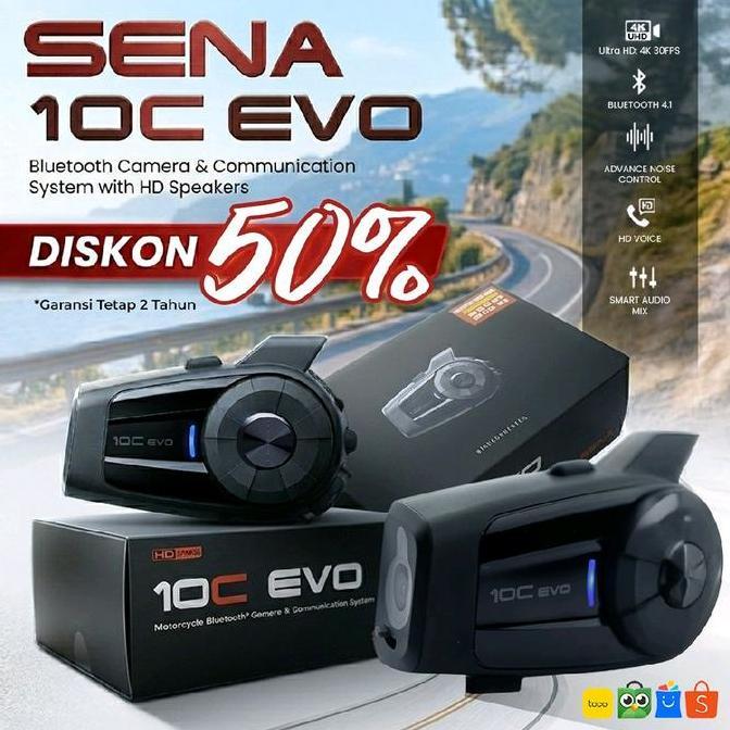 Sena 10C Evo HD Speakers Bluetooth Intercom Action Camera