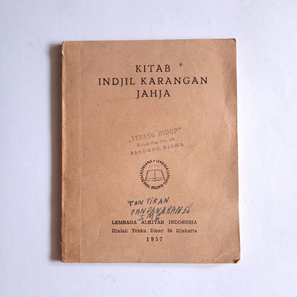 Antik Vintage Buku Saku Kristen Lama Kitab Indjil Karangan Jahja Lembaga Alkitab Indonesia 1957 Ejaa