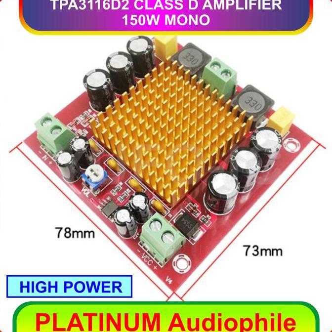 Soundkita- Tpa3116 Amplifier Mono 150W Tpa3116D2 Class D Amplifier 150W Xh M544