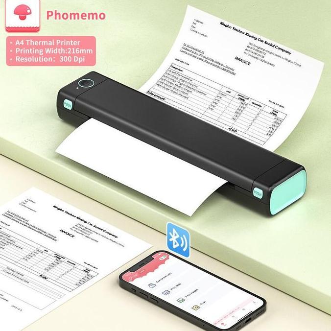 AIMO M08F Printer Portable Thermal Printer A4 HVS/Printer Tattoo Wireless Bluetooth Inkless Printer 