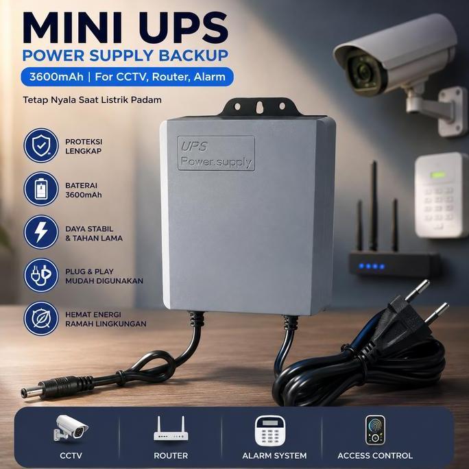 Mini UPS Waterproof 12V Outdoor for WiFi Router CCTV with charger S360