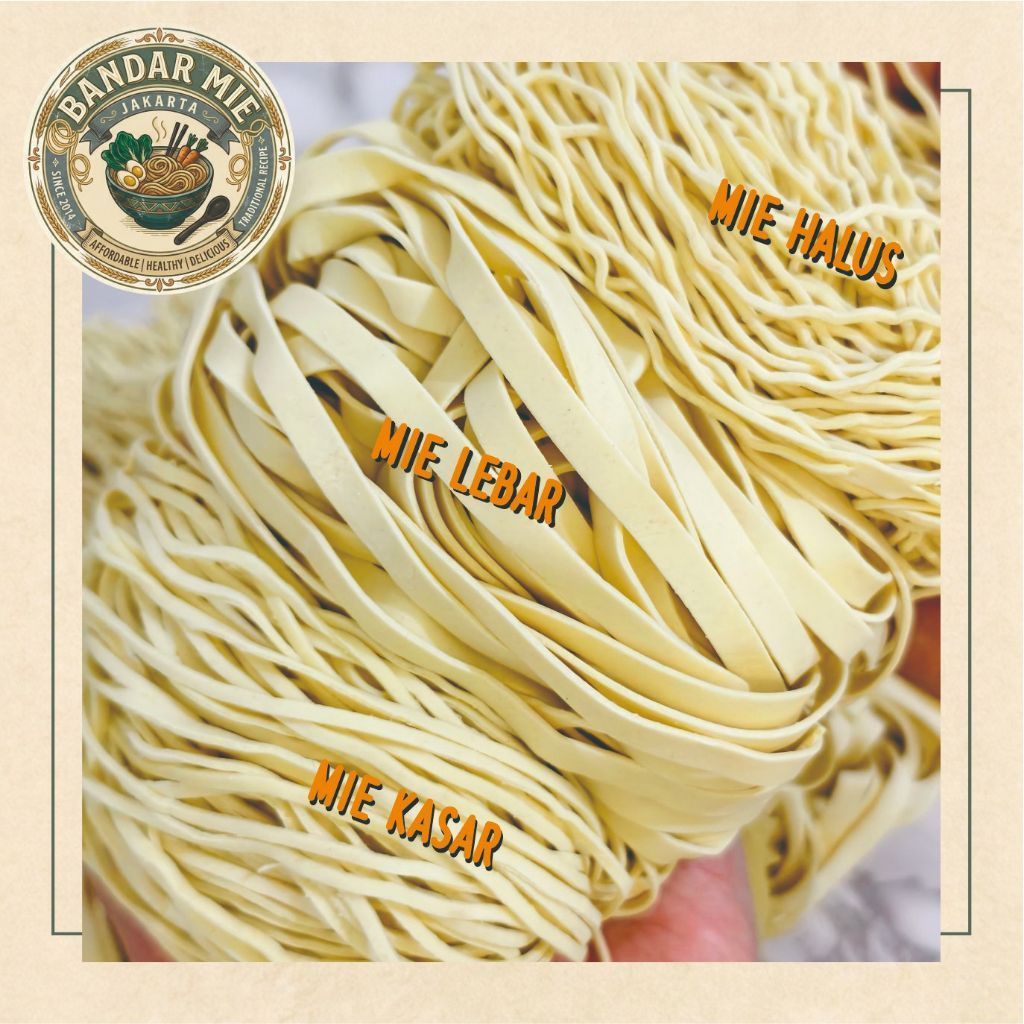 Mie Mentah Kualitas SUPER 550gr Mie Basah Telur Ayam Bebek Premium - Bandar Mie Jakarta