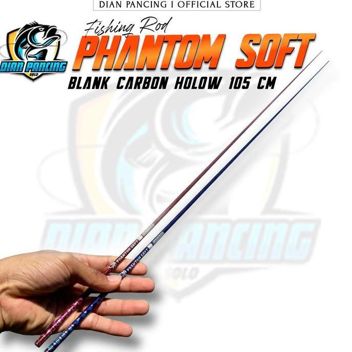 Blank Carbon Hollow WSY Phantom Soft 105cm Carbon Kaku kuat 8-16 lb