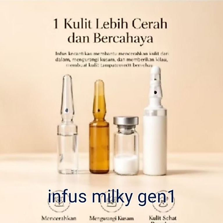 infus milky whitening infus susu original 1 set putih permanen infus milky susu original