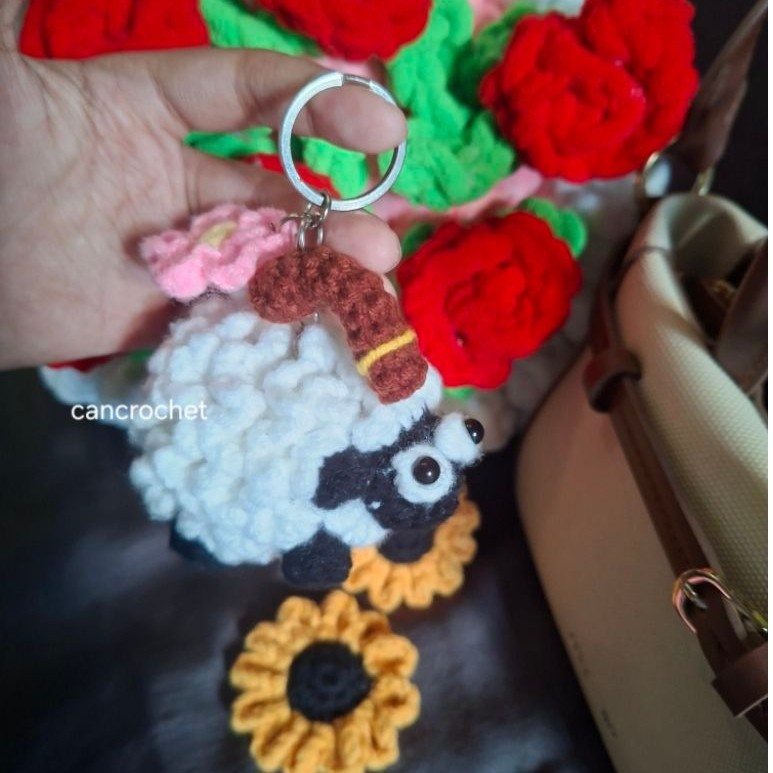 Amigurumi Shaun The Sheep | Gantungan Kunci Shaun The Sheep