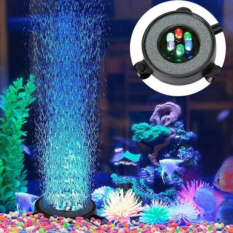 [ VANO ] Lampu LED Akuarium Gelembung RGB Submersible Tank Light Bubble - KD-12 - Black