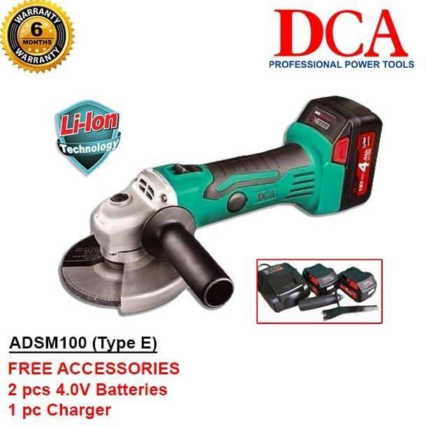 KOLANAME DCA 18 Volt Cordless Angel Grinder 4.0 AH - Mesin Gerinda Baterai