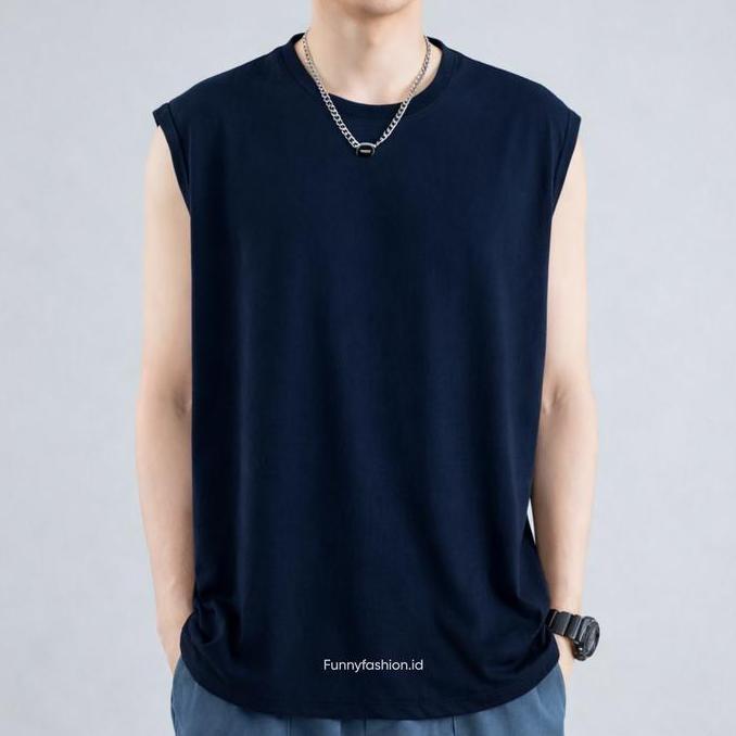 Menwear- Singlet Pria Polos Desa - Singlet Pria Oblong Santai - Singlet Pria Distro Keren