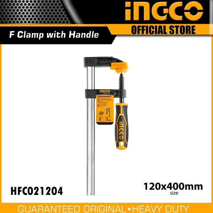 DAMELOPO INGCO CATOK MODEL F 120mm X 400mm CLAMP KLEM CATOK KAYU 40CM 60CM