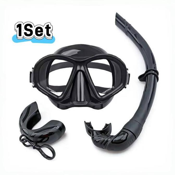 MELAKASA Kacamata Selam Panah Ikan Masker Freedive Apnea Freediving Free Diving Glasses Set Tube Sel