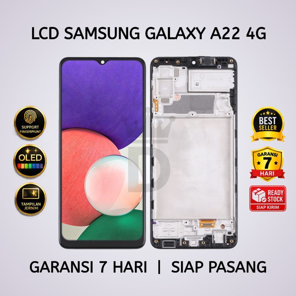 LCD TOUCHSCREEN SAMSUNG A22 4G OLED FULLSET + FRAME