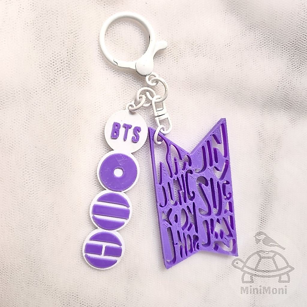 Keychain BTS logo and names