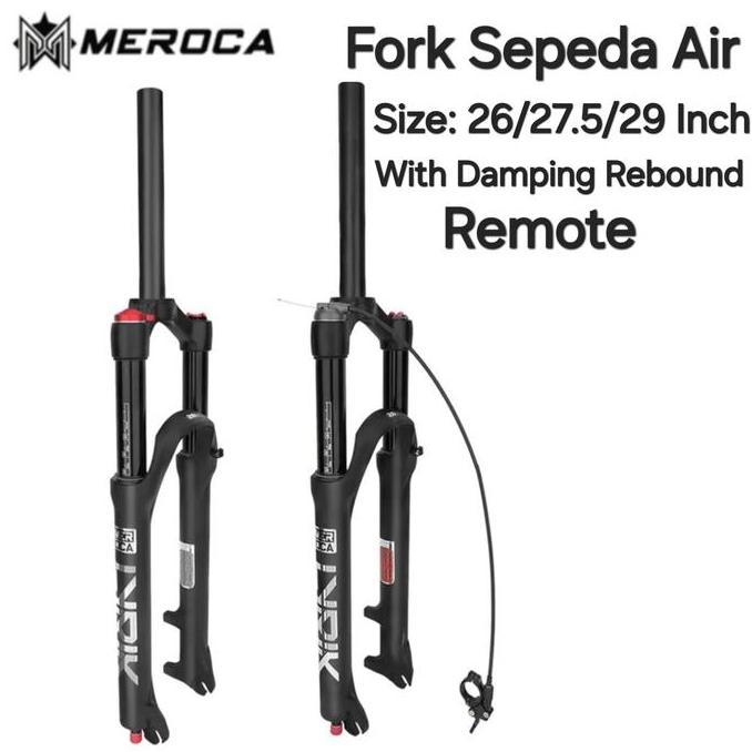 Meroca Fork Air Angin Suspensi Sepeda Mtb Fork Os Lurus Damping Reboun