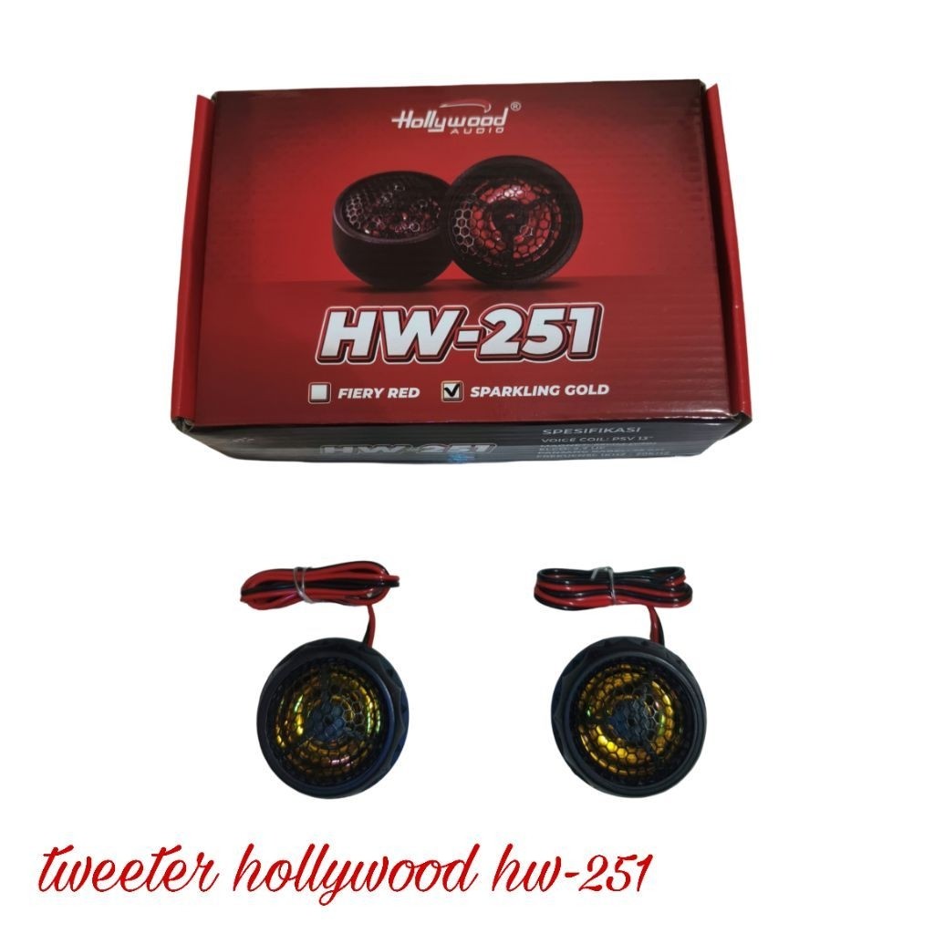 Twitter Hollywood HW 251 Tweeter Audio mobil Hollywood merah- Twitter Hollywood HW-251 Twitter Audio
