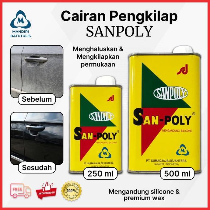 Cairan Pengkilap Logam SANPOLY - Pengkilap Mobil Motor Sanpoly 250gram
