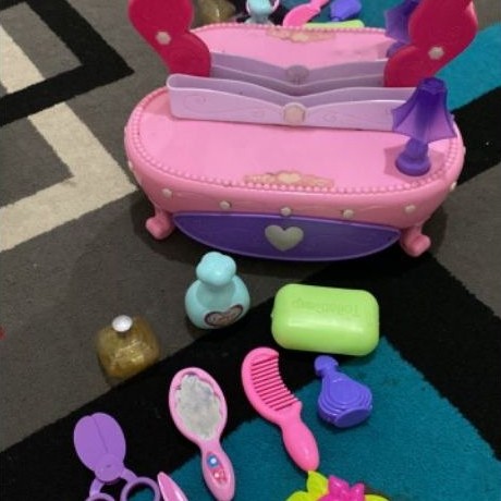 PRELOVED set mainan tata rambut anak meja rias mini